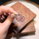 金草莓太陽石吊墜