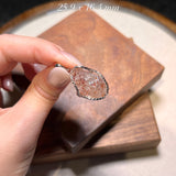 金草莓太陽石吊墜